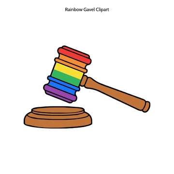 Free Rainbow Gavel Vector Clipart (PNG, SVG) to Edit Online