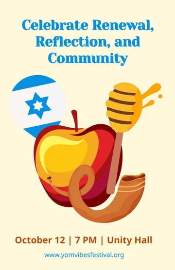 Free Colorful Yom Kippur Festival Template to Edit Online