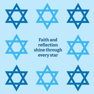 Free Jewish Star Pattern Yom Kippur Template to Edit Online