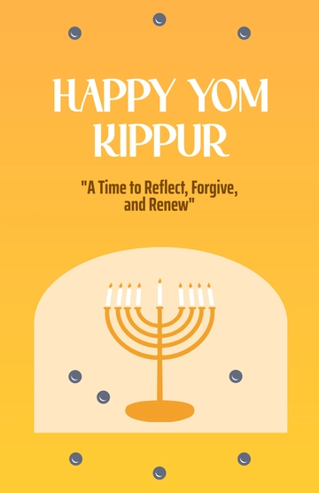Free Happy Yom Kippur Poster Template to Edit Online