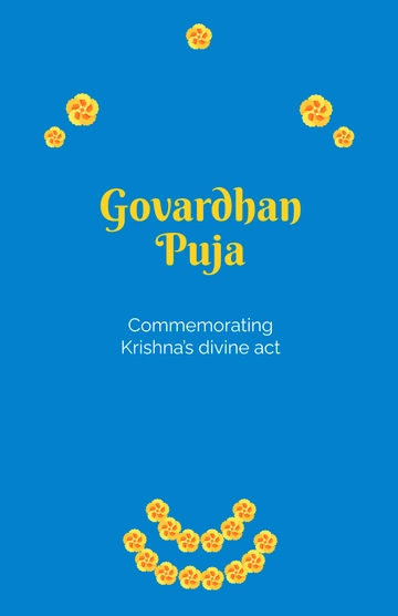 Free Govardhan Puja Commemoration Template to Edit Online