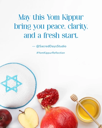 Free Yom Kuppur Instagram Post Template to Edit Online