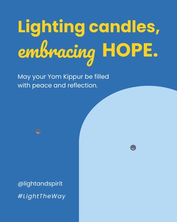 Free Yom Kippur Candle Lighting Template to Edit Online