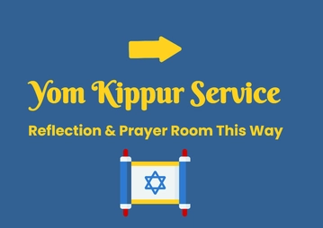 Free Simple Yom Kippur Signage Template to Edit Online