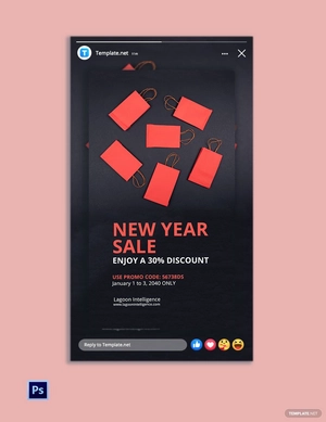 New Year Facebook Story Template