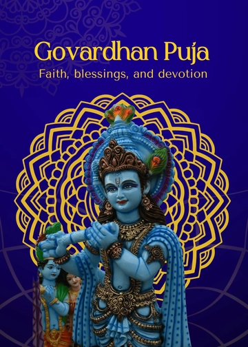 Free Elegant Govardhan Puja Design Template to Edit Online