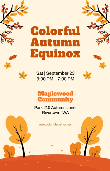 Free Colorful Autumn Equinox  Template to Edit Online