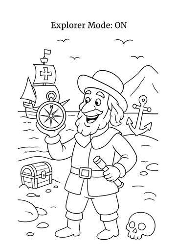 Free Columbus Day Kids Activity Template to Edit Online