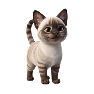 Free Aegean 3d Watercolor Cat Clipart Template to Edit Online