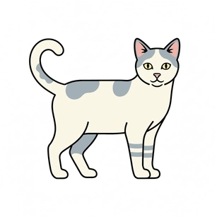 Free Aegean Drawing Digital Vector Cat Clipart Template to Edit Online