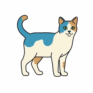 Free Aegean Drawing Watercolor Cat Clipart Template to Edit Online