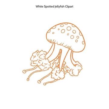 Free White Spotted Jellyfish Vector Clipart (PNG, SVG) to Edit Online