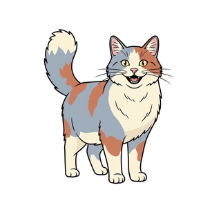 Free Aegean Symbol Ink Drawing Cat Clipart Template to Edit Online