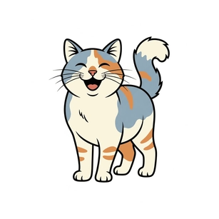 Free Aegean Symbol Flat Vector Cat Clipart Template to Edit Online
