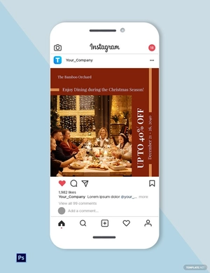 Christmas Dine Instagram Post Template