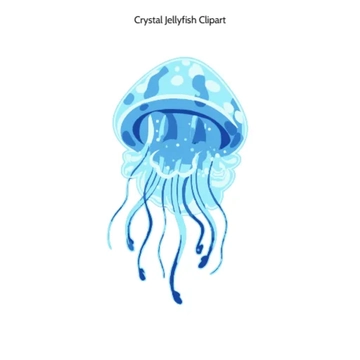 Free Crystal Jellyfish Drawing Clipart (PNG, SVG) to Edit Online