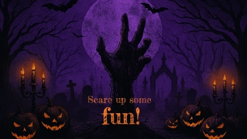 Halloween Graveyard Background Template