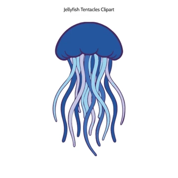 Free Jellyfish Tentacles Outline Vector Clipart (PNG, SVG) to Edit Online