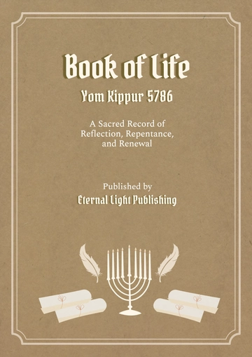 Free Jewish Book of Life Yom Kippur Template to Edit Online