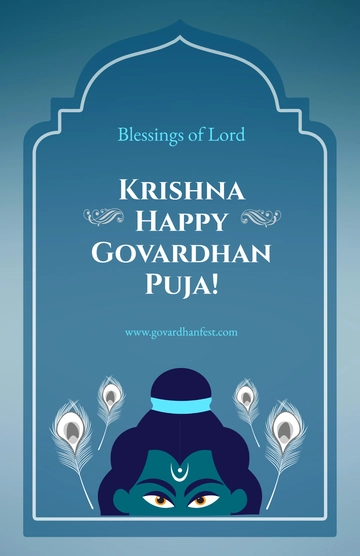 Free Divine Govardhan Puja Template to Edit Online