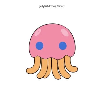 Free Jellyfish Emoji Clipart (PNG, SVG) to Edit Online