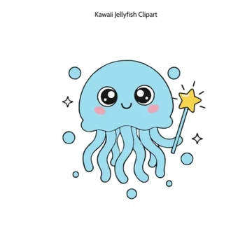 Free Cartoon Kawaii Jellyfish Clipart (PNG, SVG) to Edit Online