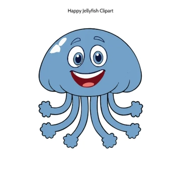Free Happy Jellyfish Clipart (PNG, SVG) to Edit Online