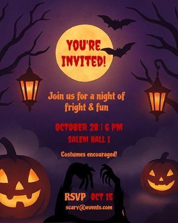 Free Halloween Invitation Instagram Post Template to Edit Online Free Halloween Invitation Instagram Post Template to Edit Online