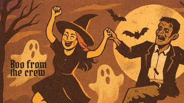 Free Retro Halloween Background Template to Edit Online