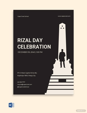 Rizal Day Flyer Template