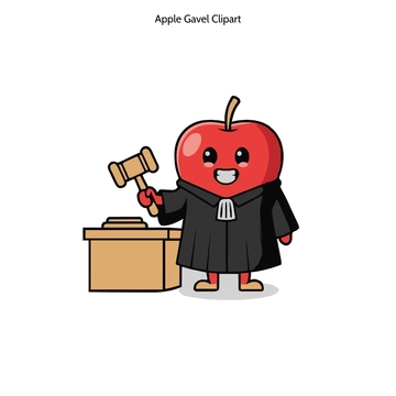 Free Apple Gavel Emoji Clipart (PNG, SVG) to Edit Online