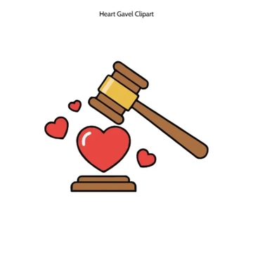 Free Heart Gavel Vector Clipart (PNG, SVG) to Edit Online