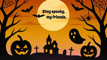 Free Silhouette Halloween Background Template to Edit Online