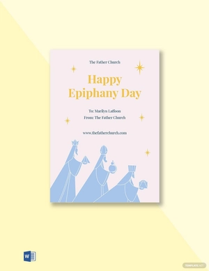 Epiphany Greeting Card Template