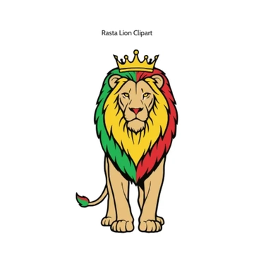Free Rasta Lion Vector Clipart (PNG, SVG) to Edit Online