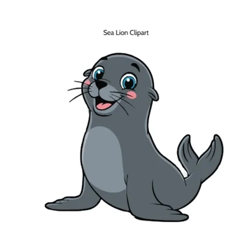 Free Sea Lion Vector Clipart (PNG, SVG) to Edit Online