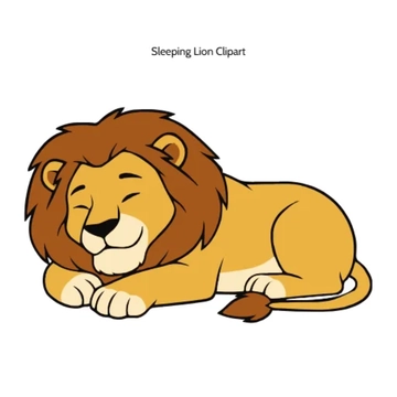 Free Sleeping Lion Vector Clipart (PNG, SVG) to Edit Online