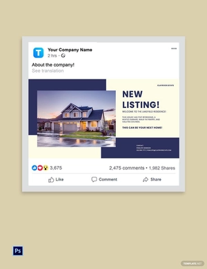 Real Estate Marketing Facebook Post Template
