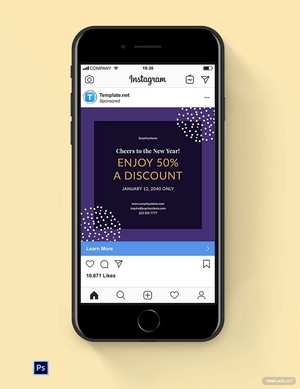 New Year Instagram Banner Template