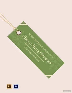 Merry Christmas Tag Template