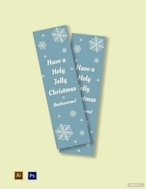Snowflake Christmas Bookmark Template