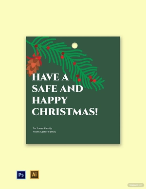 Merry Christmas Label Template