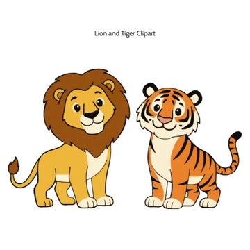 Free Lion and Tiger Vector Clipart (PNG, SVG) to Edit Online