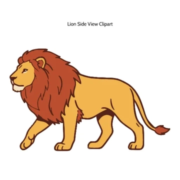 Free Lion Side View Vector Clipart (PNG, SVG) to Edit Online