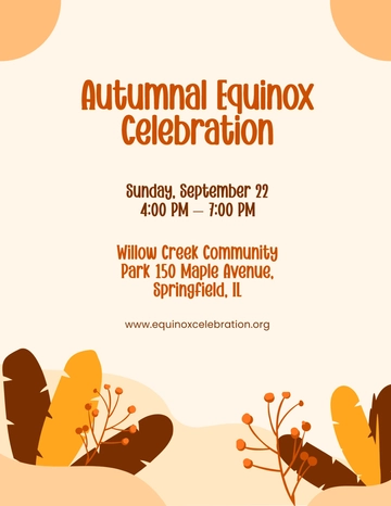 Free Autumnal Equinox Celebration Template to Edit Online