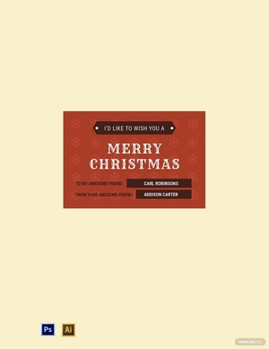 Vintage Christmas Tag Template