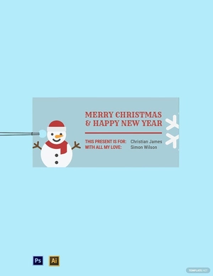 Snowman Gift Tag Template