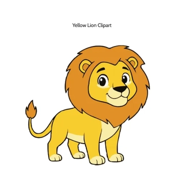 Free Yellow Lion Vector Clipart (PNG, SVG) to Edit Online