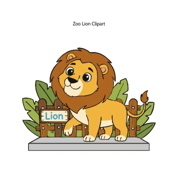 Free Zoo Lion Vector Clipart (PNG, SVG) to Edit Online