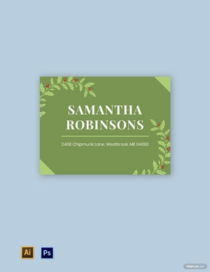 Free Christmas Address Label Template to Edit Online